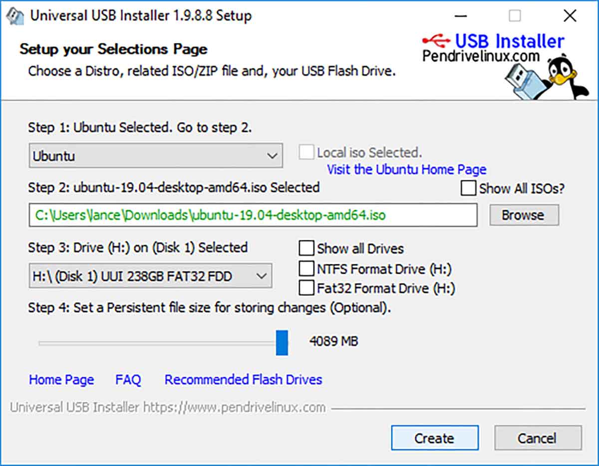 how to install ubuntu from usb flash drive